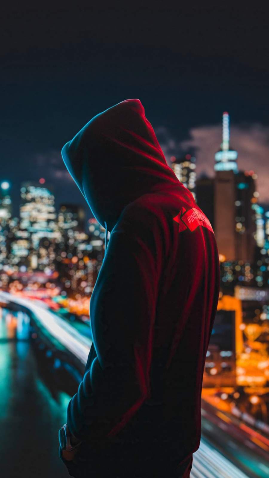 Hoodie-Guy-in-Night-iPhone-Wallpaper
